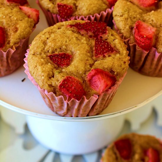 Receita de Muffin de Morango e Limão