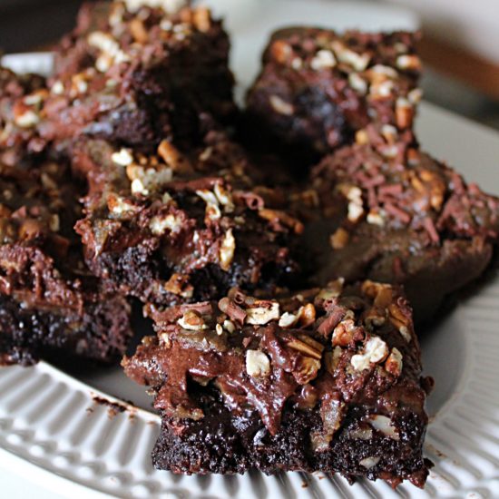 Receita de Brownie com Caramelo Salgado