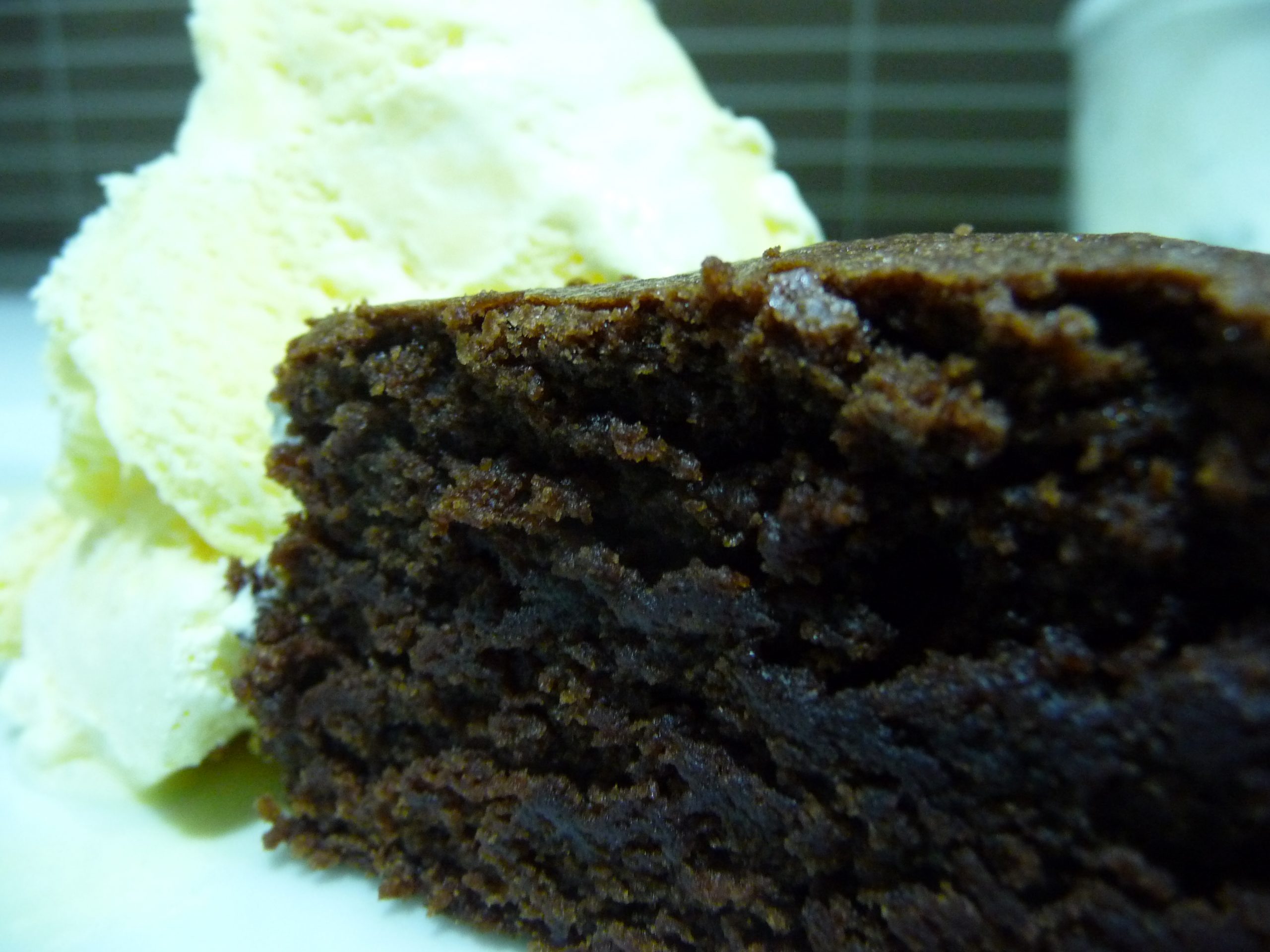 Kladdkaka firme com sorvete