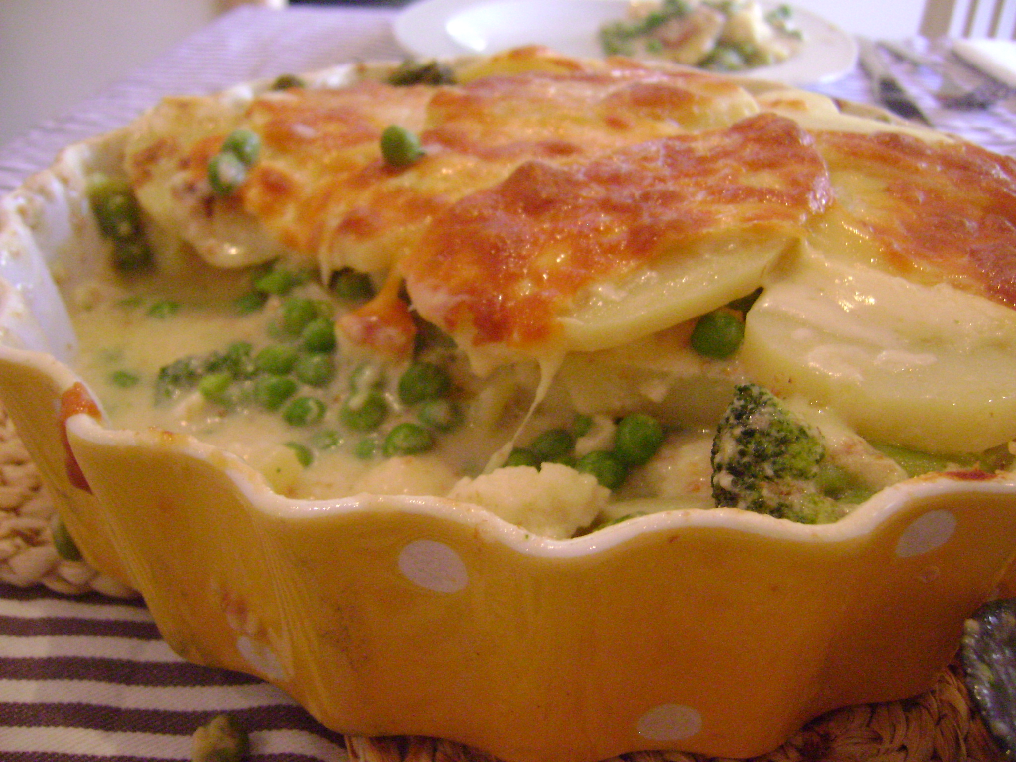 Receita de Torta de Ervilha, Brócolis, Couve-Flor e Batata