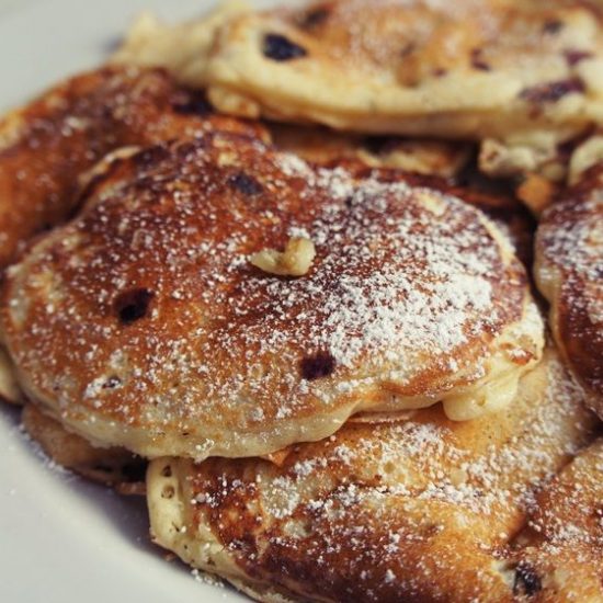 Panquequinhas de Mirtilo