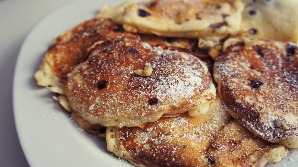 Panquequinhas de Mirtilo