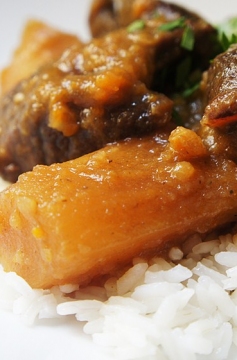 Carne com Aipim