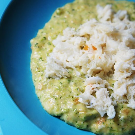 Filé de Peixe com Vegetais e Queijo Cheddar para Bebês