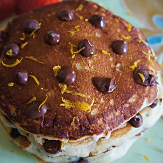 Receita de Panqueca com Chocolate e Raspas de Laranja