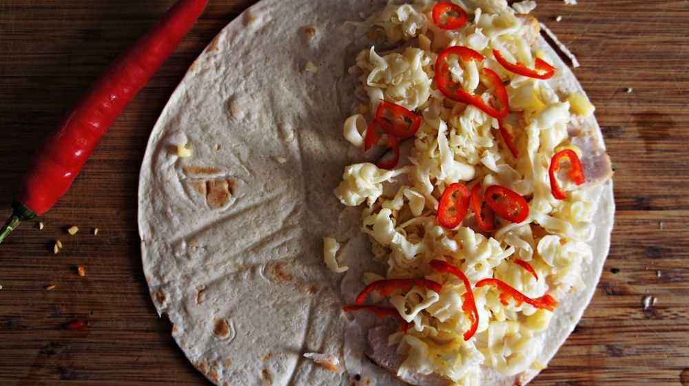 Quesadilla de Peito de Frango com Pimenta Caiena