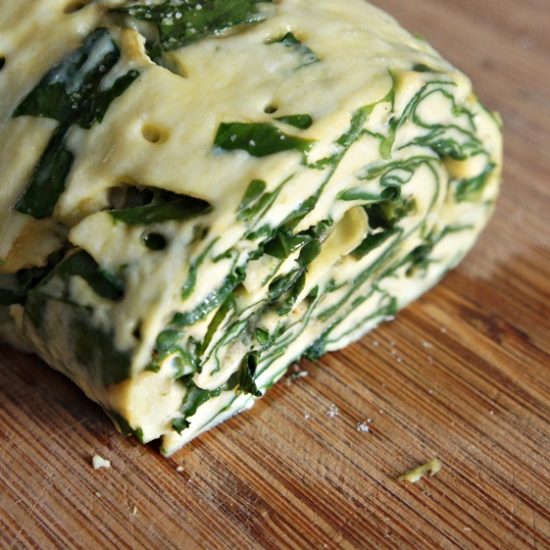 Receita de Omelete Enrolada de Espinafre