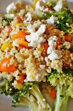 Receita de Salada de Trigo com Queijo Feta