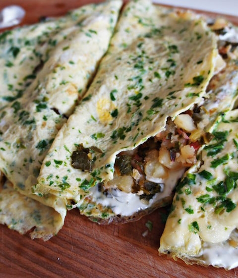 Swiss Chard e a Saffron Omelette do Yotam Ottolenghi