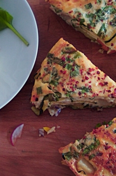 Receita de Omelete de Batata com Abobrinha e Cenoura