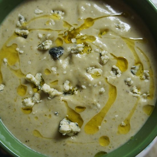 Receita de Creme de Brócolis e Queijo Gorgonzola
