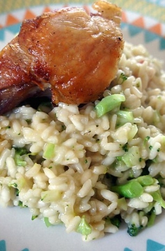 Receita de Risoto de Brócolis com Bacon