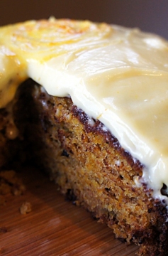 Receita de bolo de Moranga e Laranja com Cobertura de Cream Cheese