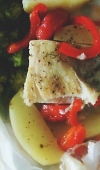 Receita de Papillote de Bacalhau com legumes