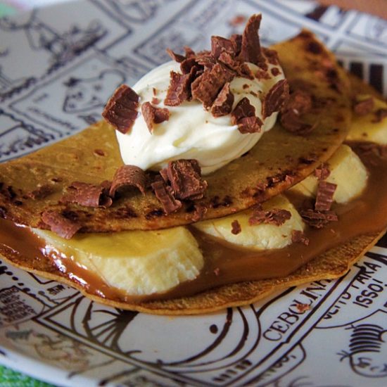 Receita de Panqueca Banoffee