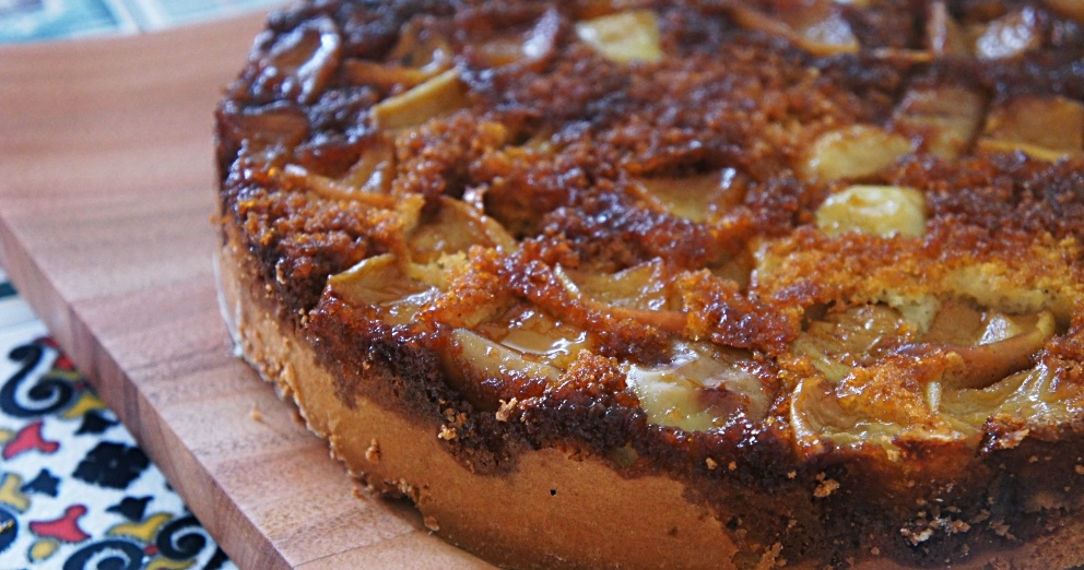 Receita de Bolo de Maçã e Amêndoa Invertido