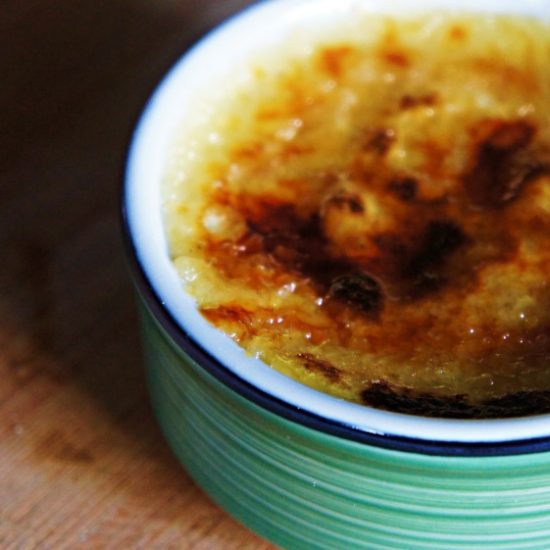 Receita de Crème Brûlée de Chocolate Branco