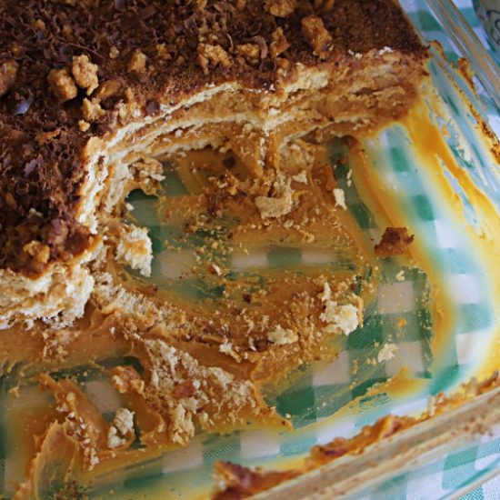 Receita de Pavê de Paçoca e Doce de Leite