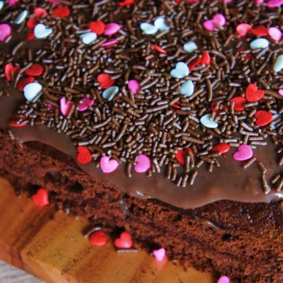 Receita de Nega Maluca Recheada com Brigadeiro