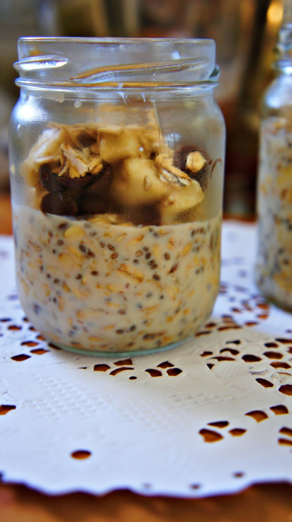 Receita de Pudim de Chia com Banana, Chocolate e Aveia