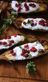 Receita de Berinjela Assada com Qualhada e Iogurte Grego