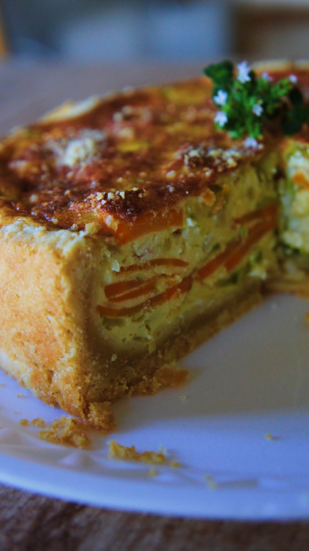Receita de Quiche de Abobrinha, Cenoura e Queijo Coalho