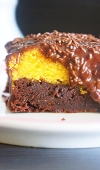 Receita de Bolo de Cenoura com Brownie e Cobertura de Ganache