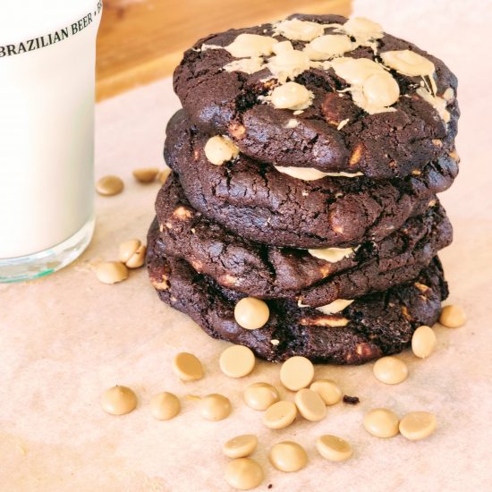 Receita de Cookie de Chocolate e Caramelo