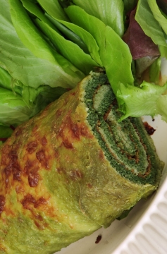 Receita de Rocambole de Espinafre