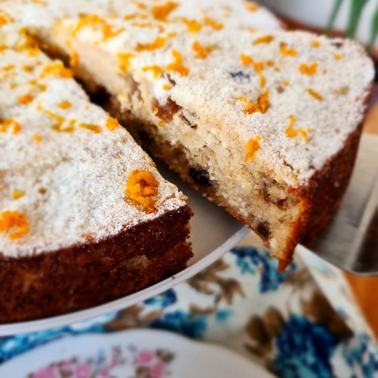 Torta de Ricota com Frutas Secas