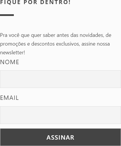 Assine nossa Newsletter!